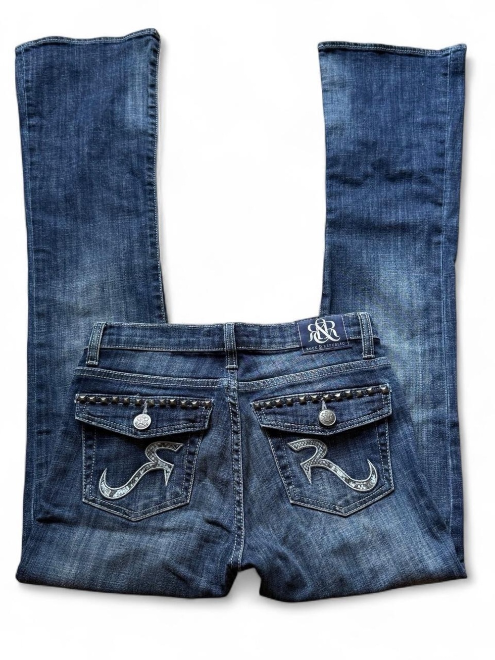 Vintage Y2K Rock & Republic Studded Low Rise Bootcut Jeans